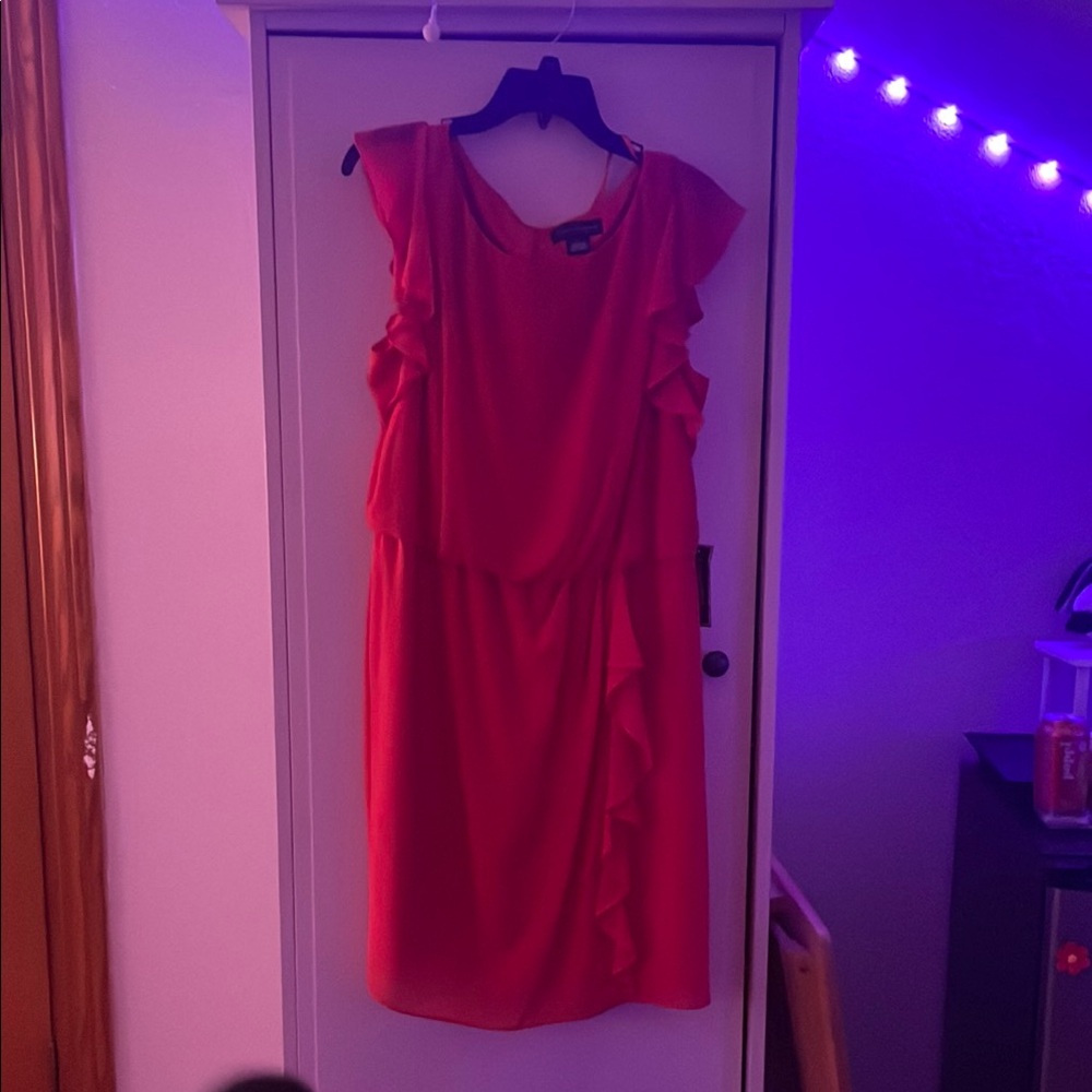 Jessica Howard Red Sleeveless V-Neck Sundress